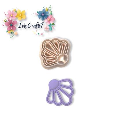 Shell Outline Polymer Clay Cutter | 3D-gedrucktes Tonwerkzeug | IrisCrafts7 UK