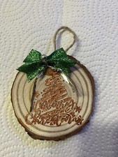 Beautiful Handcrafted Wood Ornament: Christmas Tree.  6