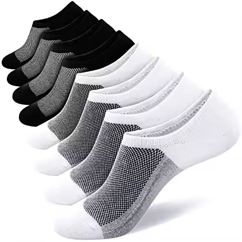 20 Pair No Show Socks for Men & Women Sports Cotton Cushioned Non-Slip Socks