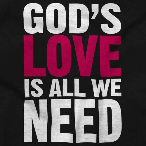 Christian Faith God's Love Is All We Need Toddler Boy Girl Youth T Shirt Tee - Picture 2 of 6