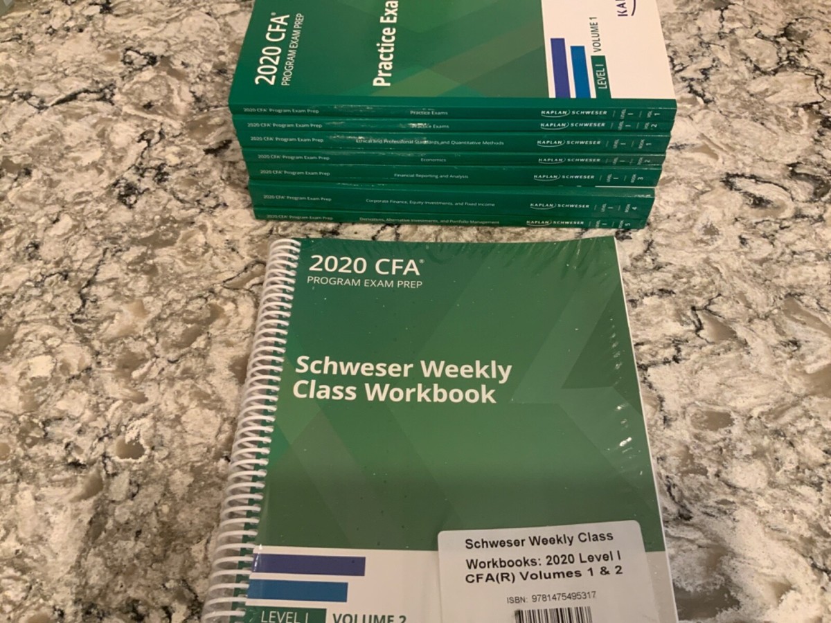 2020 CFA Level 1 Kaplan Schweser Notes: Books 1-5, Practice Exam 