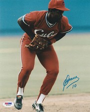 OMAR LINARES SIGNED AUTO'D 8X10 PHOTO PICTURE PSA/DNA COA CUBA BEISBOL RARE D