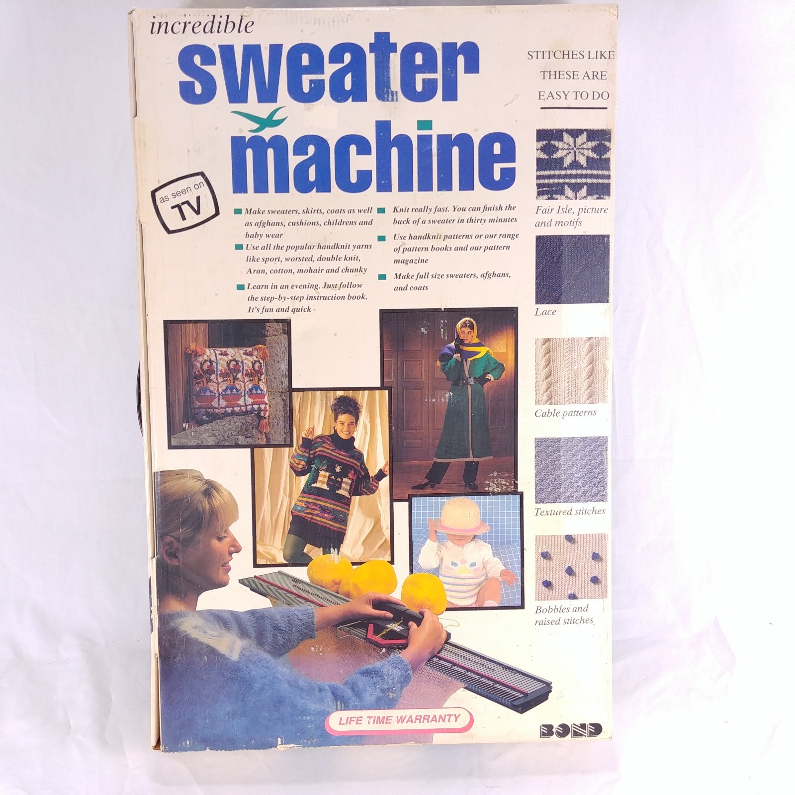 Bond Incredible Sweater Knitting Machine Manual Patterns Video for sale  online | eBay