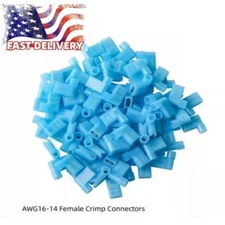 90 Degree 16-14 AWG Nylon Flag Spade Terminals Female Crimp Connectors Insulated