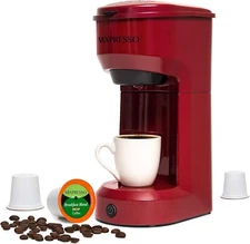 Mixpresso 2 in 1 Coffee Brewer, Single Serve & Personal Coffee Maker, Compact Si
