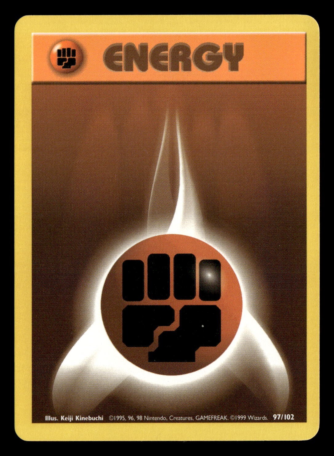 4 X 1999 Pokémon Base Set Unlimited FIGHTING ENERGY 97/102 LP