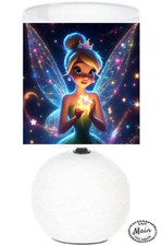 Lampe de chevet Fée Clochette pied Céramique, Lampe Enfant