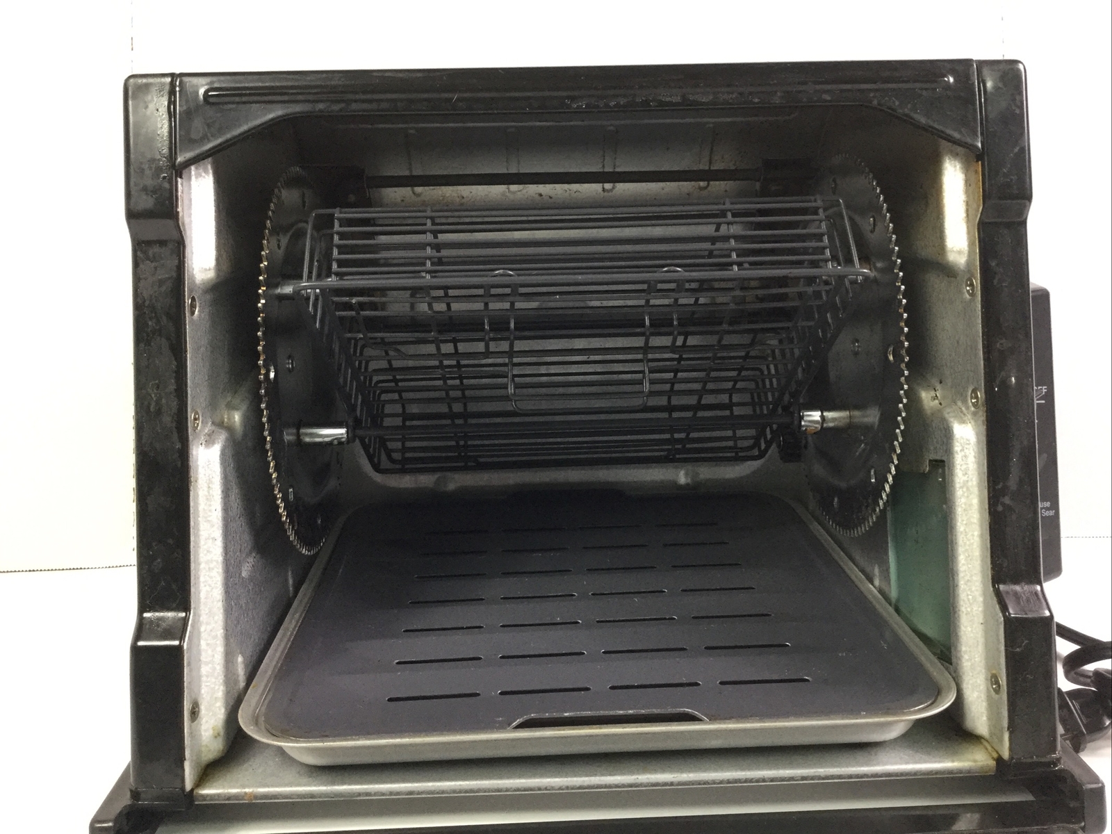 Ronco Compact Showtime Rotisserie Oven Black 3000TB Tested W/ Accessories