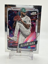 Sandy Alcantara 2024 Topps Cosmic Chrome Base #134 Miami Marlins