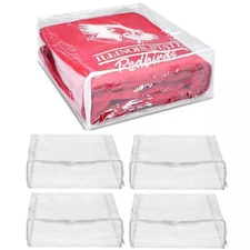5 Pc Blanket Storage Bags Clear Zippered Vinyl Clothes Home Organization 15X18X6