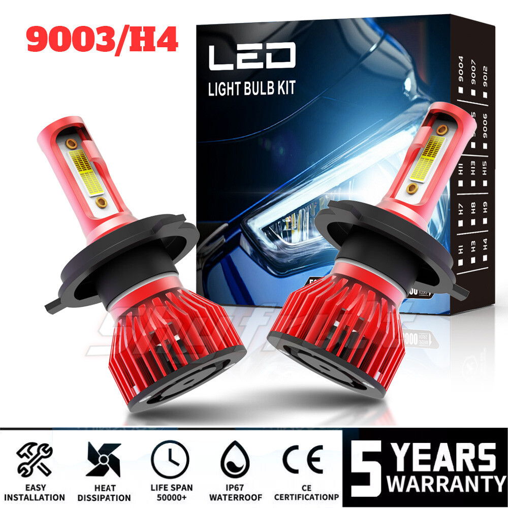 H4 9003 LED Headlight Bulbs Kit 6000K 36000LM Hi/Lo Beam Super Bright - Foto 2