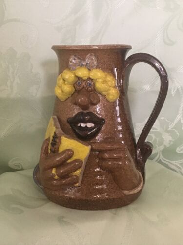 Grande tasse professionnelle Lytle 1977 poterie pour visage lourde et drôle - loi - signée - Photo 1 sur 7