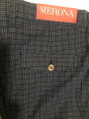 Merona Club Tailored Fit Shorts Gr. 32 blau kariert flache Fronttaschen Baumwolle - Bild 9 von 12
