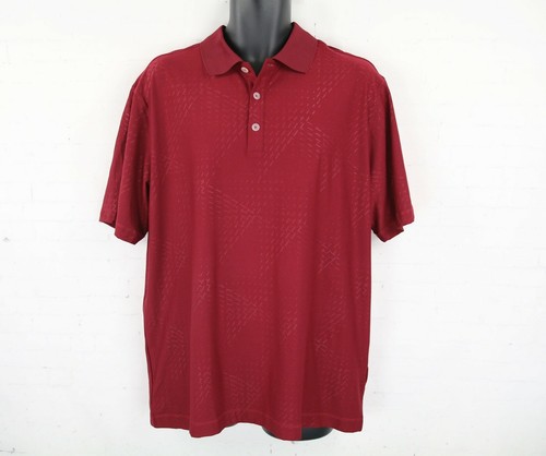 NWT NIKE GOLF (L) Mens Red DRI FIT TOUR PERFORMANCE Casual Short Sleeve Shirt - Picture 2 of 5