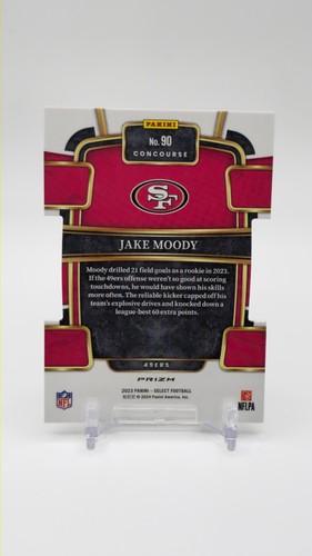 Jake Moody 2023 Panini Select Concourse Silver Prizm Die-Cut #90 Rookie RC - Picture 2 of 2