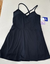 Joy Lab Black Active Dress Built In Shorts Bra Large