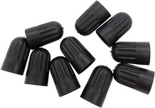 10pcs Black Plastic Tire Valve Stem Caps, Black Plastic Long Stem Caps with Rubb
