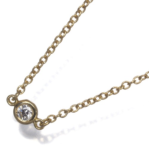 Auth Tiffany&Co. Bracelet Diamond 0.03ct By The Yard 18K 750 Yellow Gold - Picture 2 of 5
