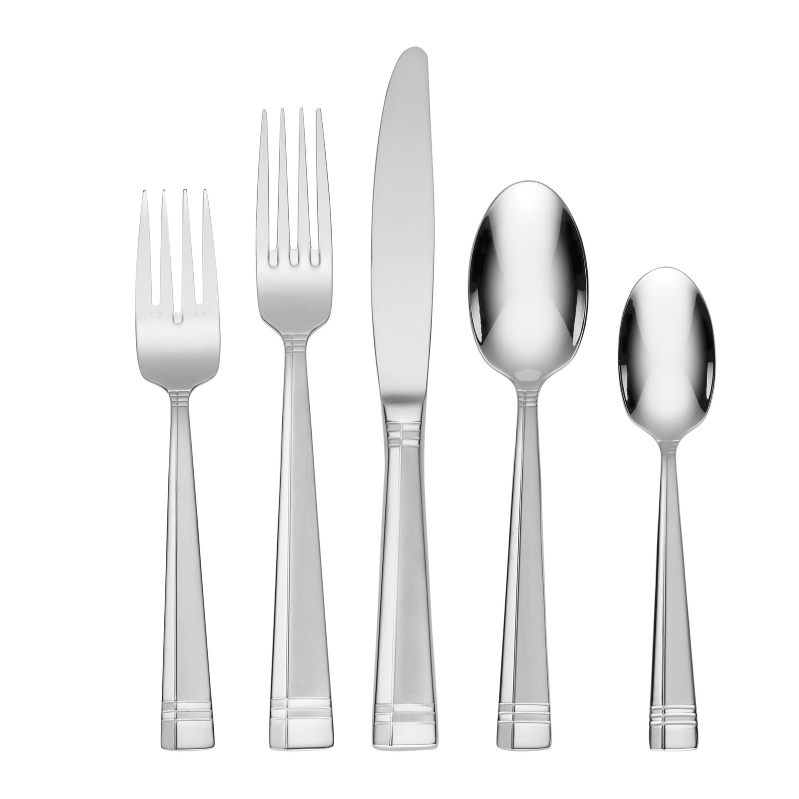 Oneida T078045AL20 Amsterdam 45 Piece Everyday Flatware Set,
