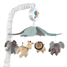 Lambs Ivy Jungle Friends Musical Baby Crib Mobile Animals Soother Toy