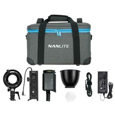 Nanlite Forza 60B Bicolor LED Monolight Kit with Battery Grip S Mount Adapter