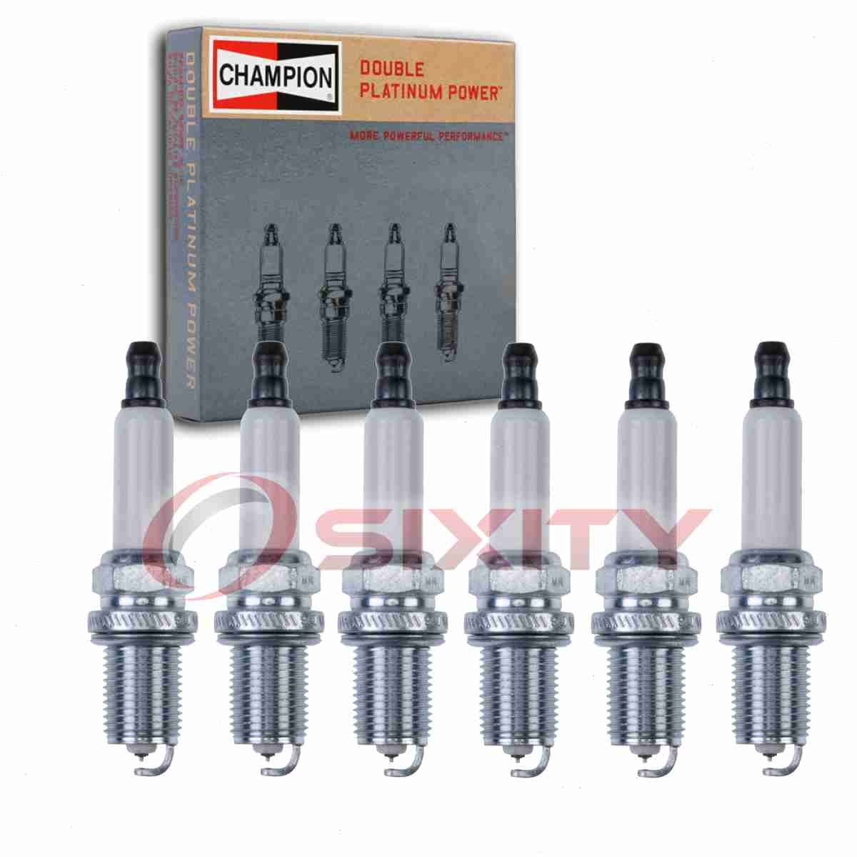 6 pc Champion Double Platinum 7545 Spark Plugs for RC8PYPB4 NLP100290L 2978 zo