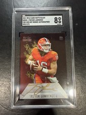 2021 Wild Card Matte Black TREVOR LAWRENCE #MRHR-1 Red Hot Rookie 2/5 Auto SGC 8. rookie card picture