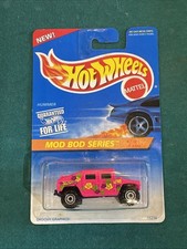 1996 Hot Wheels #396 Mod Bod Series 1/4 HUMMER Pink w/Chrome CT Spoke Wheels
