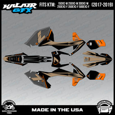 Graphics Kit for KTM 150-300XC-W, 250-500EXC-F (2017-2019) Bolt-TAN
