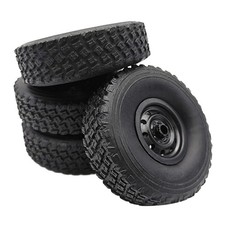 4x RC Car Wheel Tire Black for WPL B14K C14 C14K C24 C24K