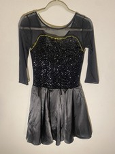 Weissman Ladies Adult Dance Dress Black Unitard Size SA