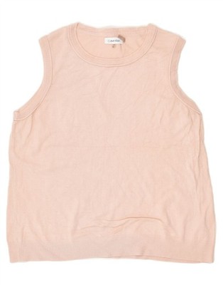 Calvin Klein Damen Trägershirt Tank Top UK 18 XL Rosa Viskose BP76