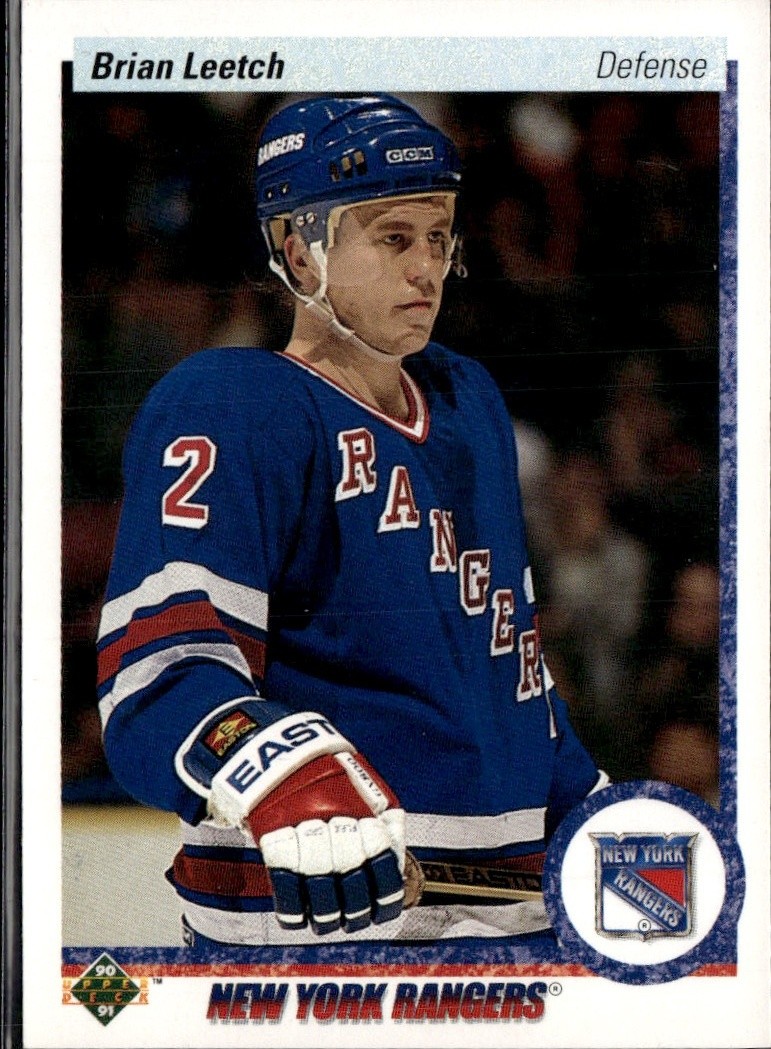 1990-91 Upper Deck Hockey Brian Leetch #253 New York Rangers