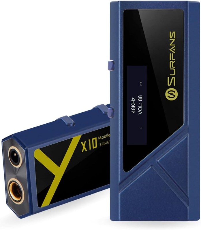 Surfans X10 DAC Headphone Amplifier USB-C 3.5mm 4.4mm Blue Hi Res Audio Dongle