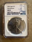 2026 American Silver Eagle NGC MS 69 Early Releases Blue Label