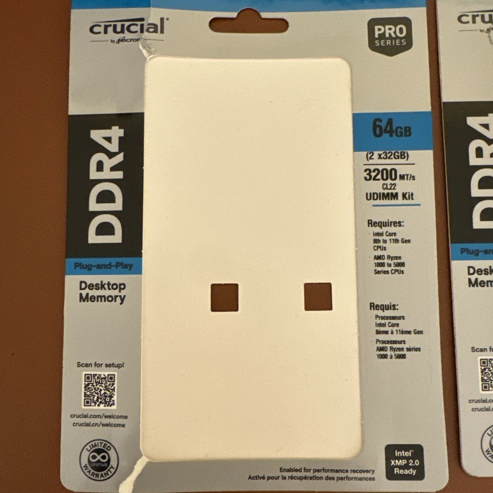 Crucial Pro 128GB (4 x 32GB) PC4-25600 DDR4-3200 Memory - CP2K32G4DFRA32A - Image 3 of 4