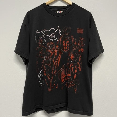 Vintage 1994 Marvel Comics X-Men Magneto Lightning Signal Tee Size XL