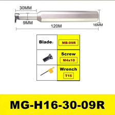 2mm Lathe Grooving MG-H16-30-09R+10PCS MB09GR200-R0.1