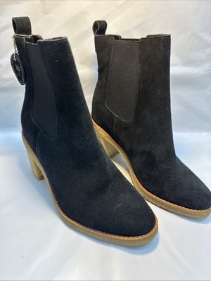 Lauren Ralph Lauren Womens Black Marianna Chelsea Booties Shoe Size-6