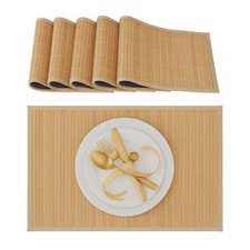 Tischset Platzset Telleruntersetzer Tischmatte Tischunterlage Bambus 6er Set