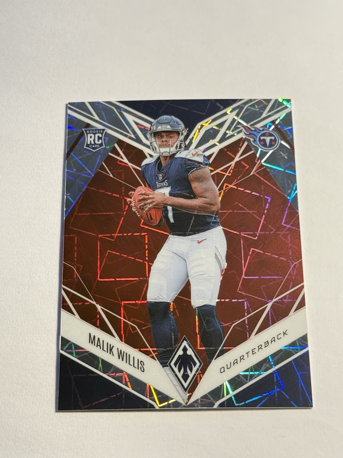 Malik Willis 2022 Panini Phoenix Rookie RC Red Lazer 7/150 #103 JERSEY NUMBER #