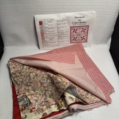Connection Threads Pinwheels on Centre Harbor Quilting Cotton Fabric Kit 18''x18''
