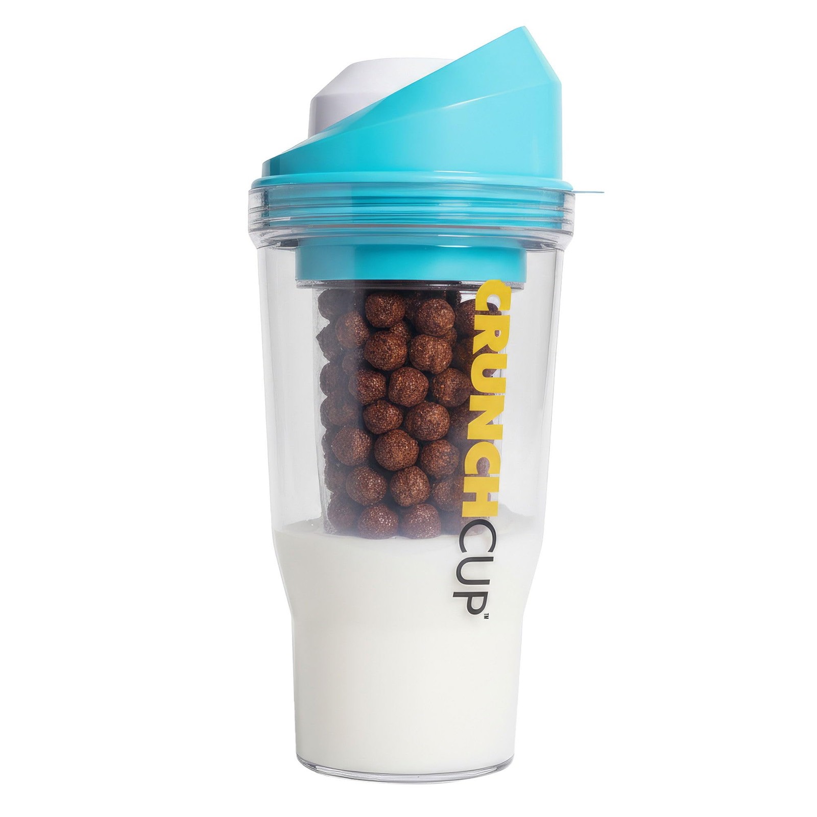 XL Blue - Portable Plastic Cereal Cup for Breakfast On the G
