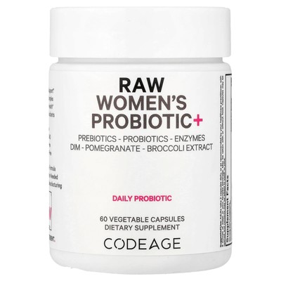 RAW Women's Probiotic+, 60 Vegetable Capsules