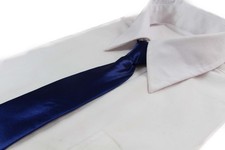 Kids Boys Navy Elastic Plain Neck Tie