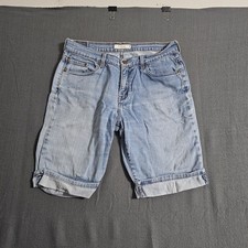 Levis 515 Sz 10 Cuffed Lightwash Blue Jean Shorts