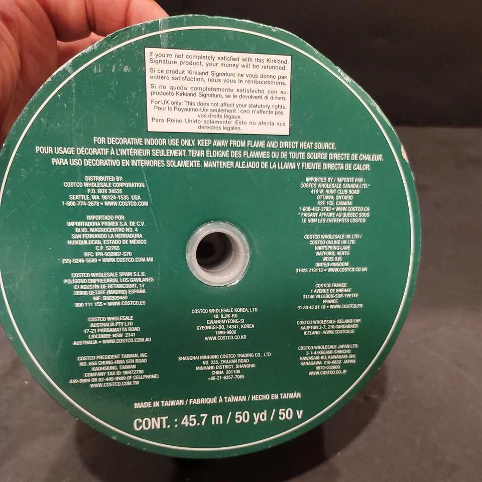 KIRKLAND SIGNATURE- WIRE EDGED RIBBON 2.5" WIDTH- PEACOCK  50 YARDS sell 2 rolls - Image 3 of 4