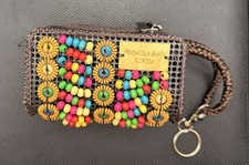 Beaded Woven Colorful small Wristlet Wallet