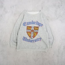 Vintage Cambridge University Crewneck Sweatshirt Size Large 80s