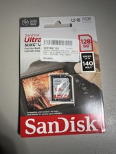 Sandisk Ultra SD Card 128GB Ultra Memory Card for Cannon Nikon  Sony 140MB/s
